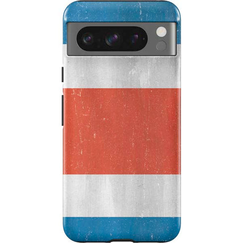 Costa Rican Flag Distressed Google Pixel 8 Pro Impact Case